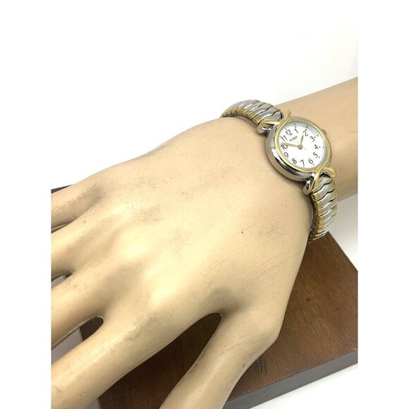 Timex Women's Watch T21854 Quartz Two Tone Stainless Steel Expansion Band - Picture 4 of 13